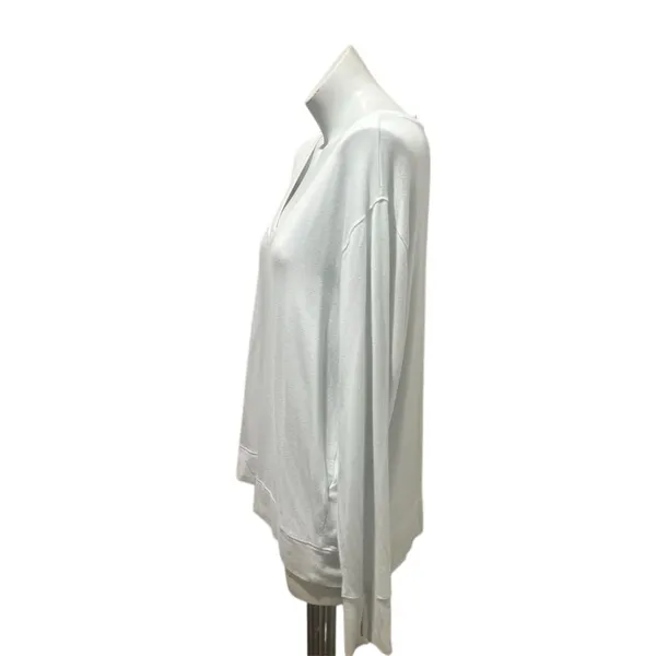Athleta Women's XL White V-Neck Long Sleeve Relaxed Fit Top - Image 5
