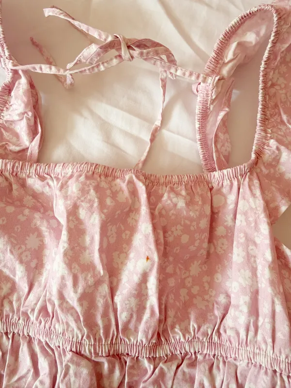 Altar'd State Penny Light Pink Floral Top Size Small - Image 3
