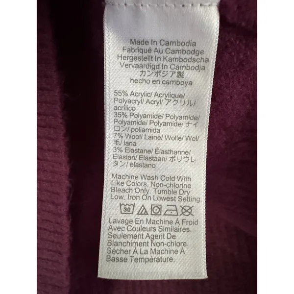NWT J. Crew Crewneck Sweater Extra Soft Yarn Heather Royal Fuchsia Purple Medium - Image 7