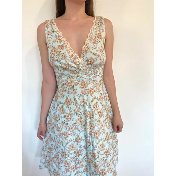Light Blue Floral Speechless Prairie Cottagecore Dress - Image 4