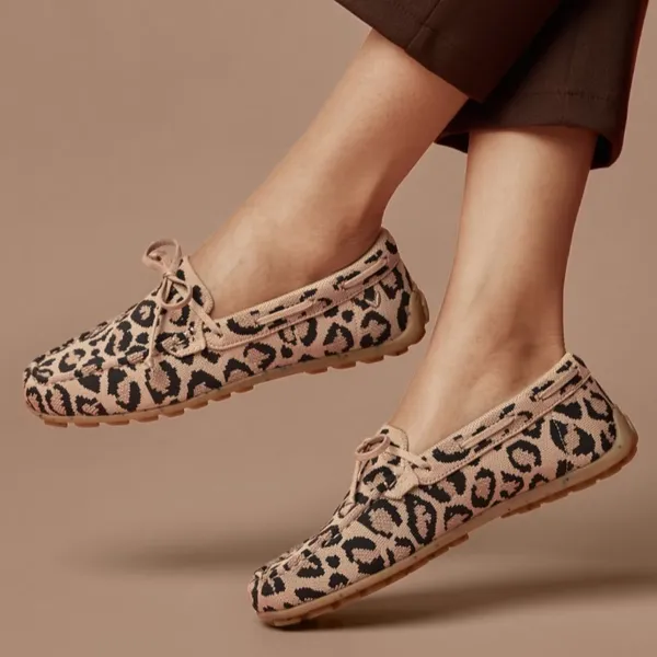 VIVAIA Jackie Square Toe Loafers Animal Print Size 9.5 Slip On Flats - Image 2