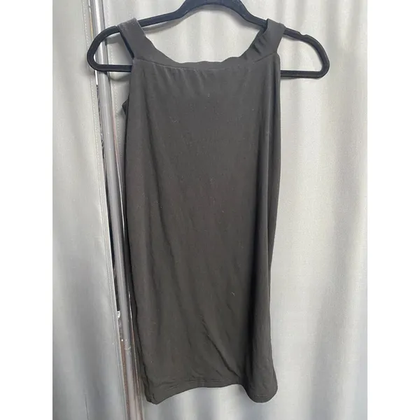 Jluxlabel Mini Dress Womens Large Gray Sleeveless Wide-Strap Polyester Blend B67 - Image 6