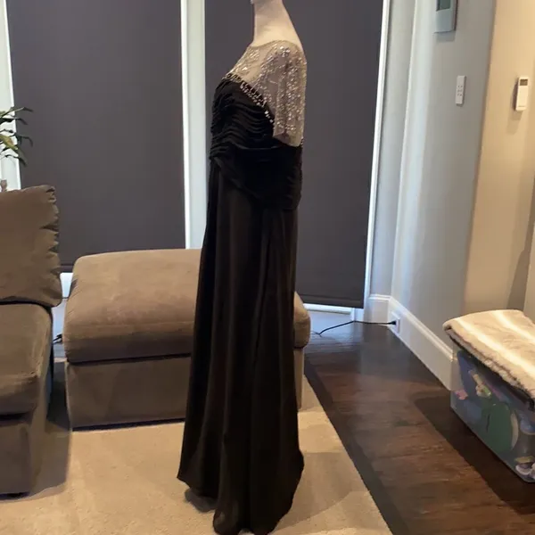Women’s Black Long Chiffon Dress XL *READ DESCRIPTION** - Image 4
