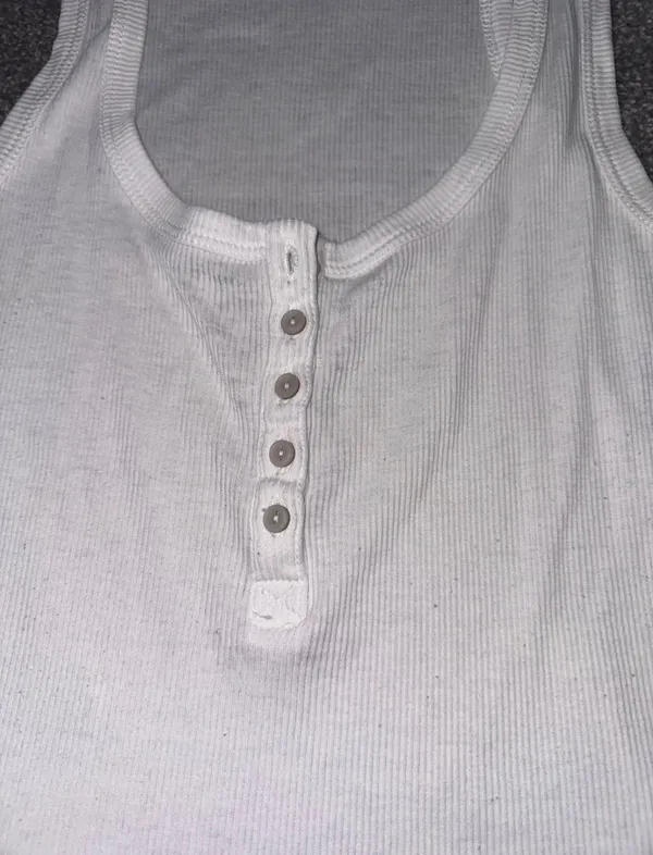 Ultra Flirt White Ribbed Tank - Image 2