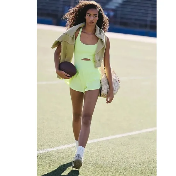 NWOT Free People Movement X Free People Righteous Runsie in Sour Citrus - Image 2