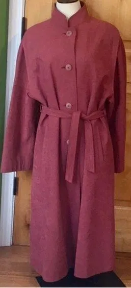 Anthropologie FEMITEX 2-Pckt Rose Belted Lined TrenchCoat EUC M - Image 2