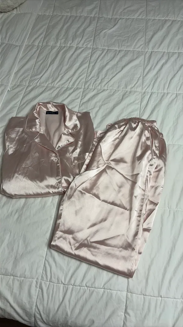Satin PJ’s Pink Size M - Image 4