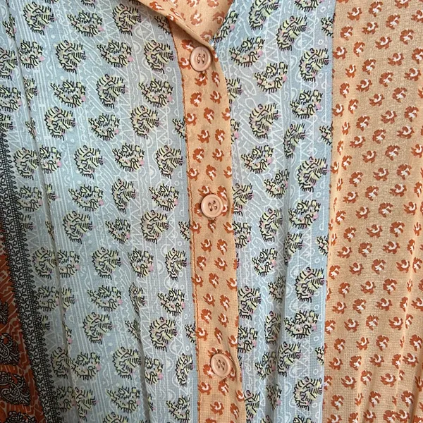 Molly Bracken Patchwork Maxi Dress Size L maxi multicolor sleeveless - Image 6