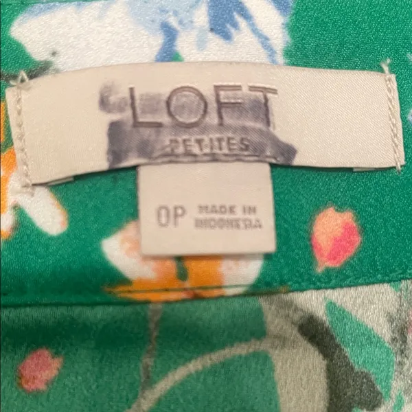 Ann Taylor LOFT Floral A-Line Skirt in Green and Orange - Image 2