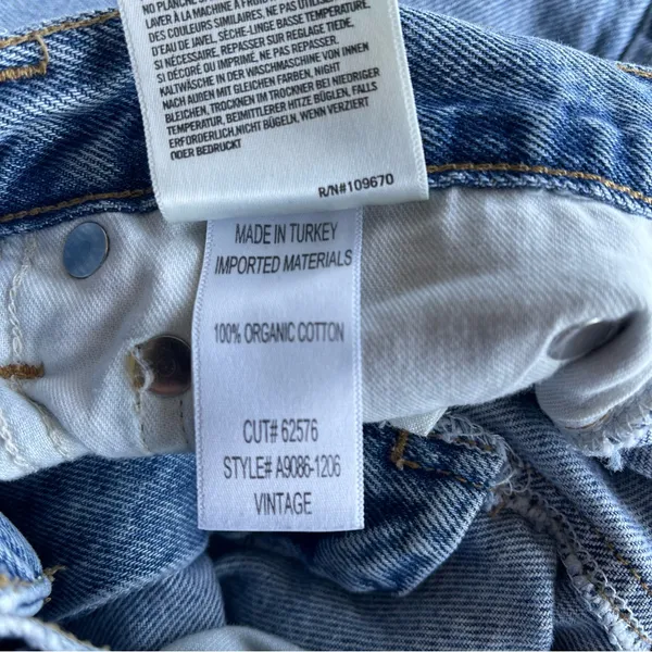 AGOLDE High Rise Vintage Distressed Boot Cut Jeans A9086-1206 Size 25 - Image 10