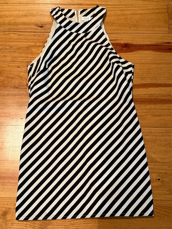LE LIS Black & White Stripe Dress - Image 3