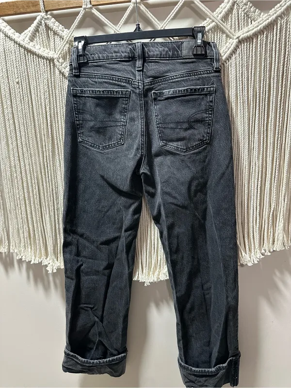 American Eagle Outfitters Dark Gray Boyfriend Jeans - Image 4