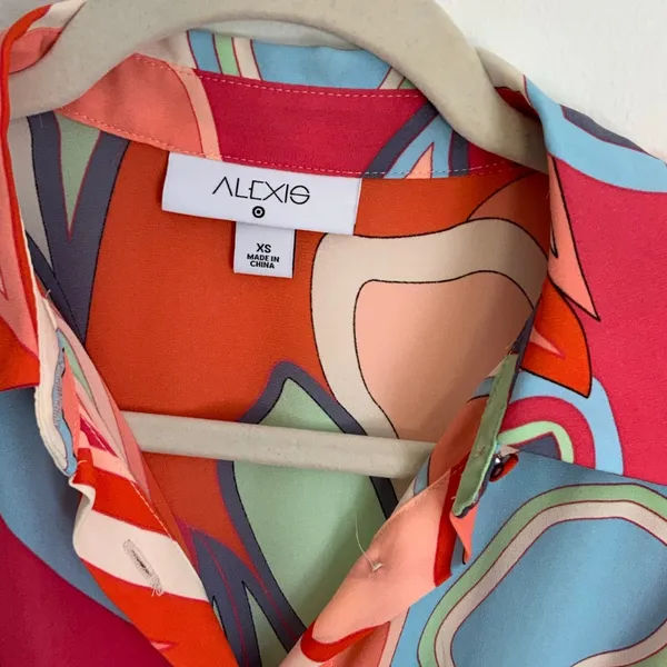 Alexis x Target Mixed Floral Belted Geometric Midi dress‎ size XS - Image 3