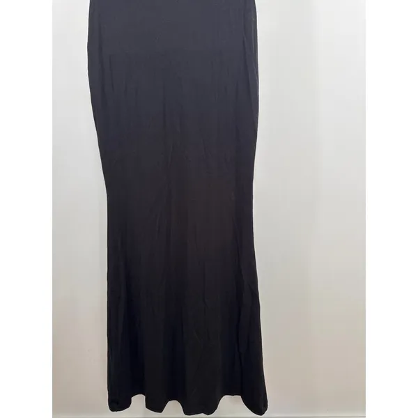 Quince Black Ribbed Racerback Maxi Dress Women MED NEW Preppy Casual Minimalist - Image 8