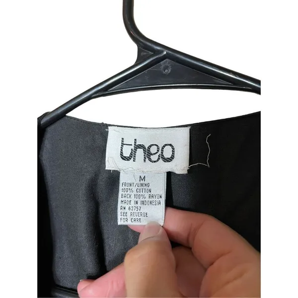 Vintage Theo 90s Sequin Beaded Vest Size M‎ Black Size M - Image 5