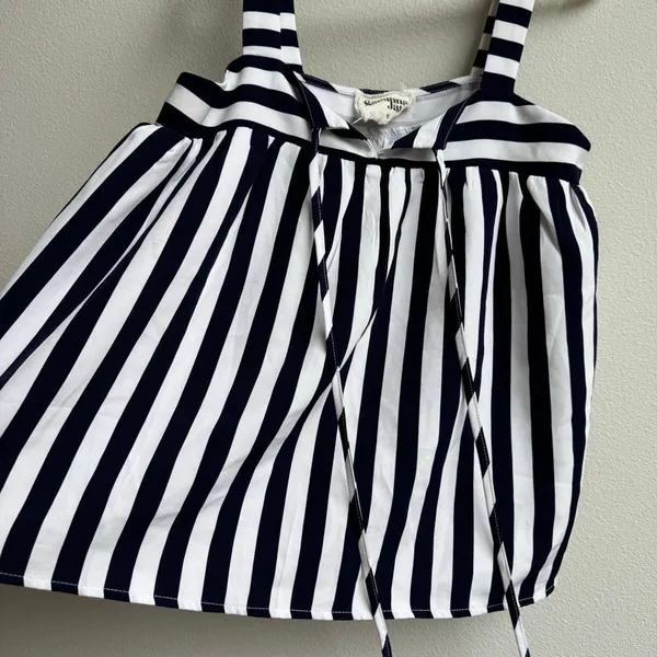 Anthropologie Savanna Jane Babydoll Top Women’s Small Striped Long Sleeve Boho - Image 2