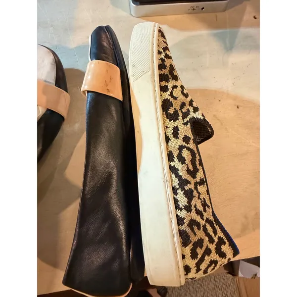 Reed Krakoff Loafers Women Size‎ 6 Black White Tan Leather Colorblock Minimal - Image 10