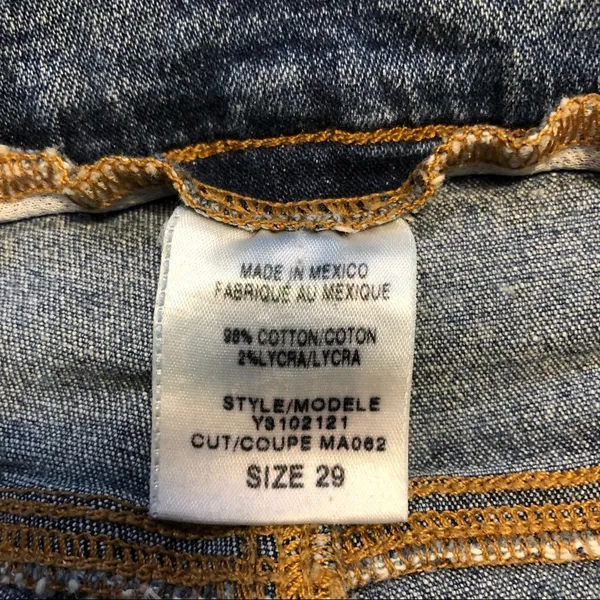 Guess Vintage Button Boot Cut Patch Front Pocket Jeans 29 Fit like a 6 - Image 8