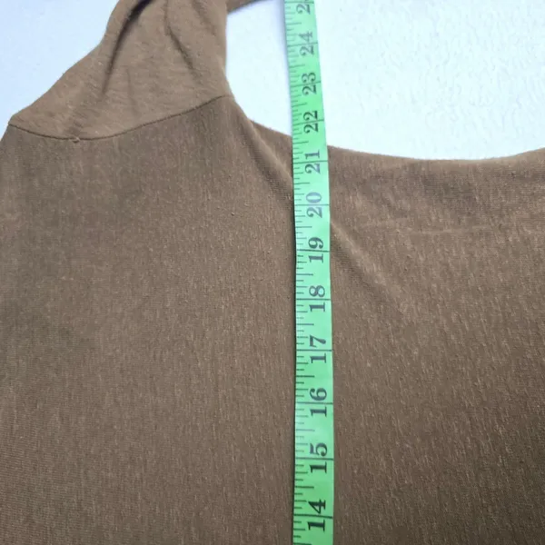 Gap‎ 46R Womens Linen Blend Boat Neck Long Sleeve Tee Brazen Brown Scoop Neck - Image 6