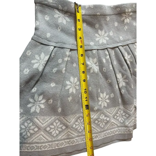 Princess Vera Wang Pleated Gray Sparkle Snowflake Knit Sweater Skirt M NWT - Image 10