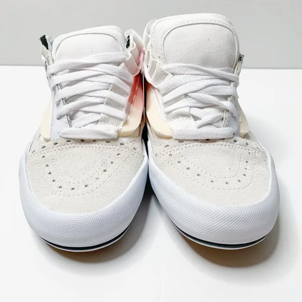 Vans NEW OLD SKOOL CAP True White Sneakers Black womens 8.5 shoes - Image 4