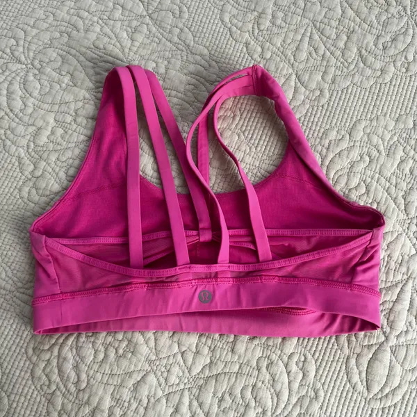 Lululemon hot pink energy bra size 8 - Image 2