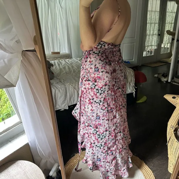 Michael Costello x Revolve Women’s XS Floral High Low Dress - Image 3