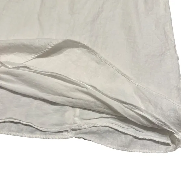 Reformation Cami Square Neck Mini Dress White Linen Clean Girl Minimalist Size 4 - Image 10