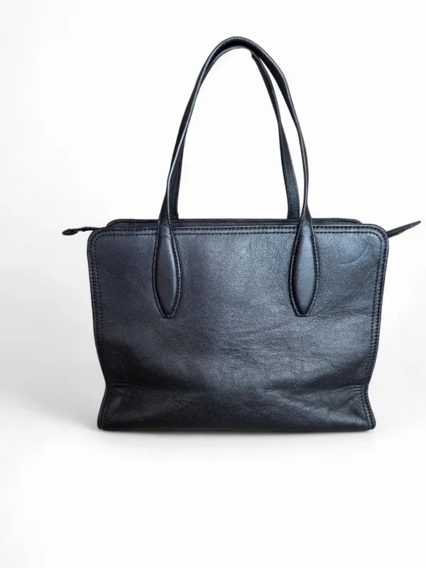 Kate Spade Rowe Medium Top Zip Satchel in Pebble Leather Black - Image 3