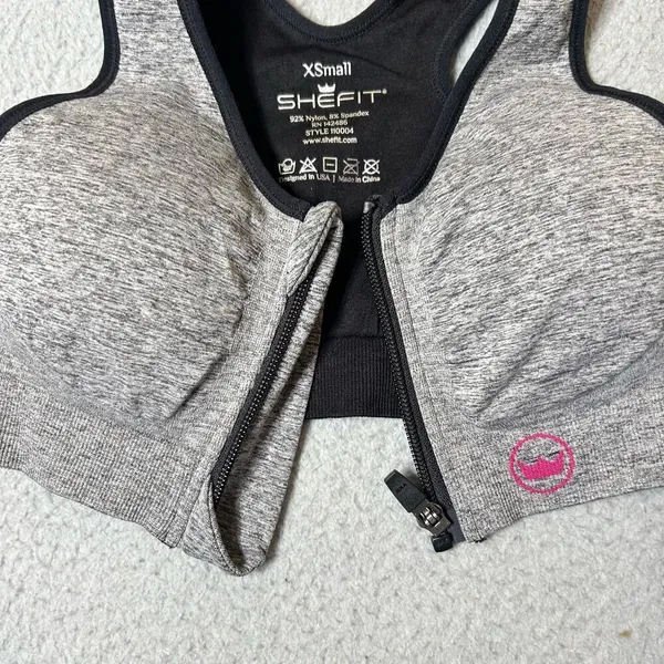 SHEFIT Perfect Lounge Bra Womens‎ XS Gray Low Imapct Everyday Comfortable NEW - Image 3