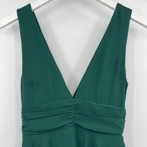 Lulus‎ Celebration Time Emerald Green Sleeveless Tiered Midi Dress Size XS - Image 7