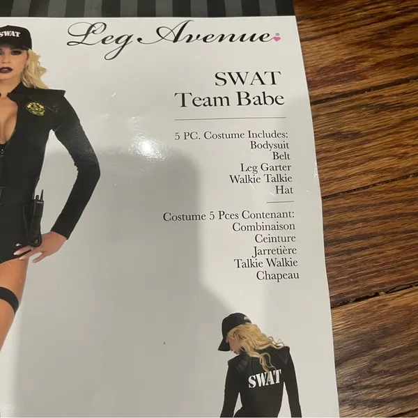 NEW Leg Avenue Swat Team Babe Halloween Costume Size Medium - Image 7