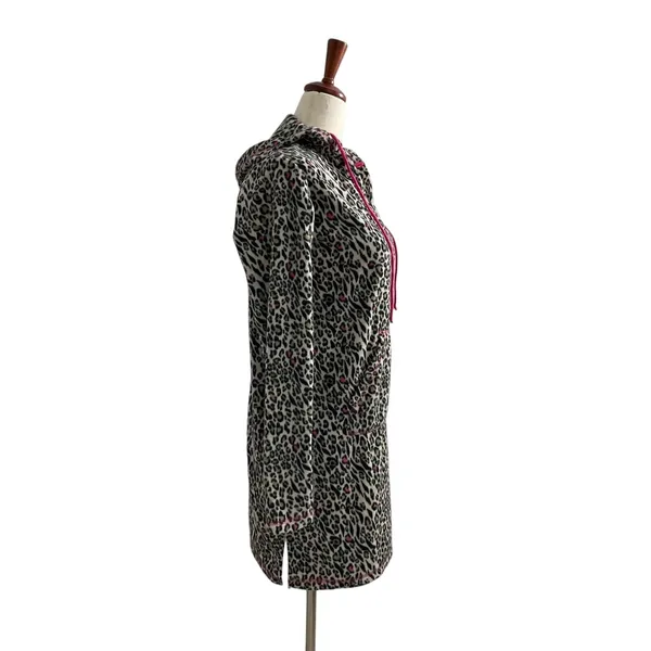 Jennifer Moore Jenni Intimates Women’s Sleep Hoodie Dress Leopard Size XS #D1 - Image 4