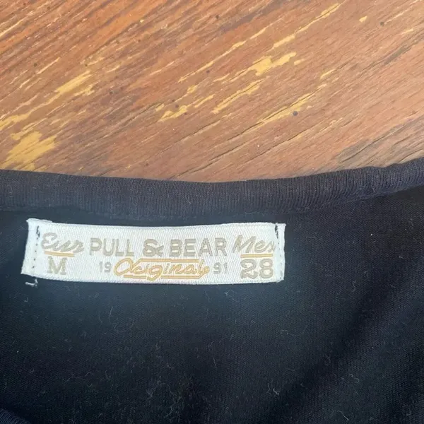 Pull & Bear Black Crop Tank Top Euro Medium Black Size undefined - Image 2