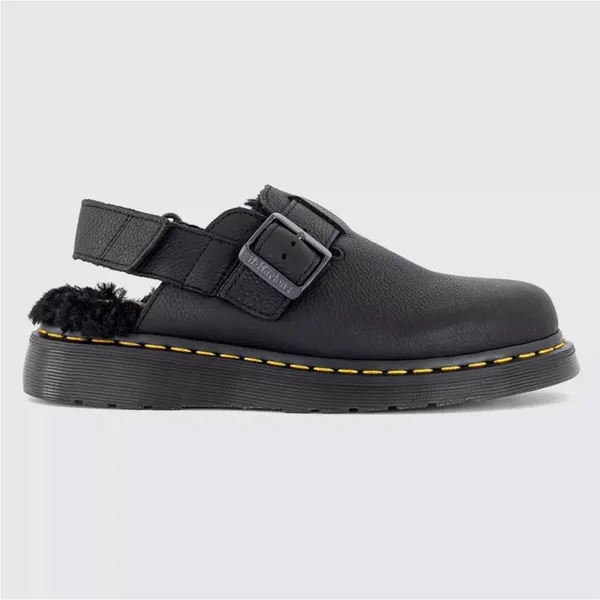 Dr. Martens Docs Jorge II Ambassador Black Faux Fur Lined Slingback Mules US 9 - Image 3