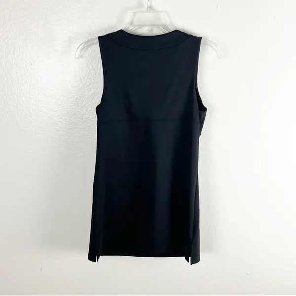 ATHLETA Classic Black Inner Strength Built In Bra Tank Top 36B Gym Workout Yoga - Image 2