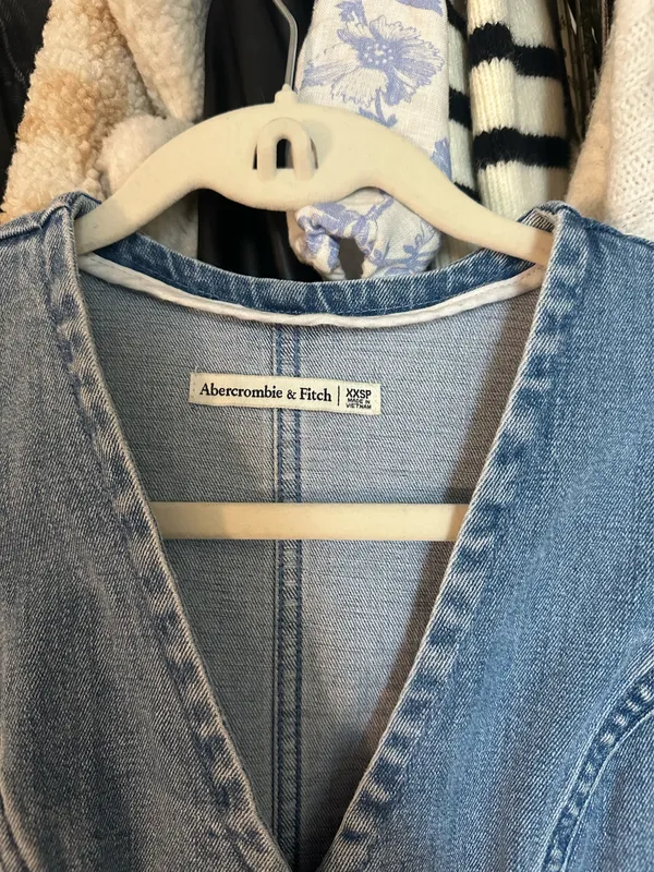 Abercrombie & Fitch Denim Vest Mini Dress - Image 3