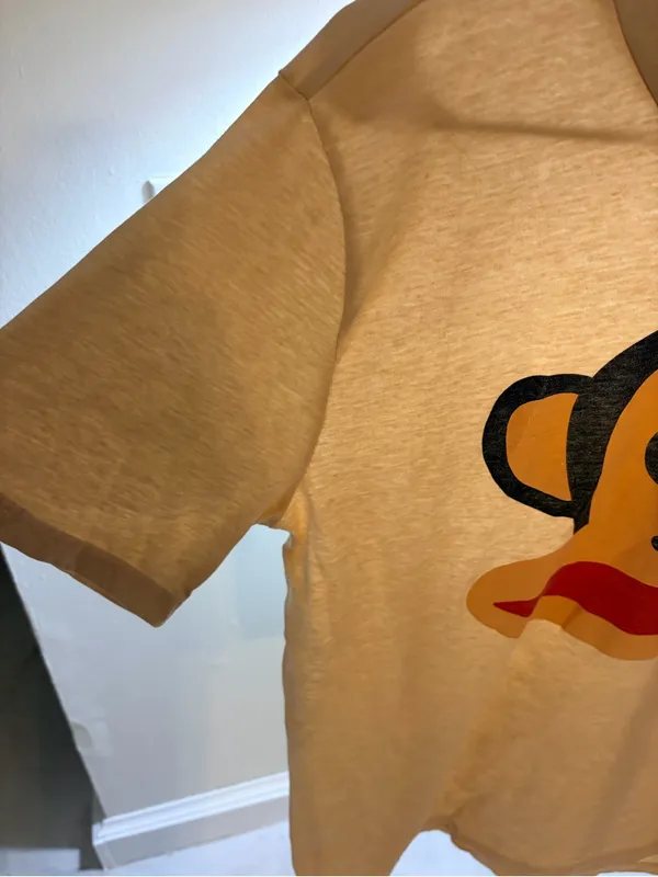 Paul Frank Cream Short-Sleeve Tee with Red & Black Monkey Graphic - Image 4