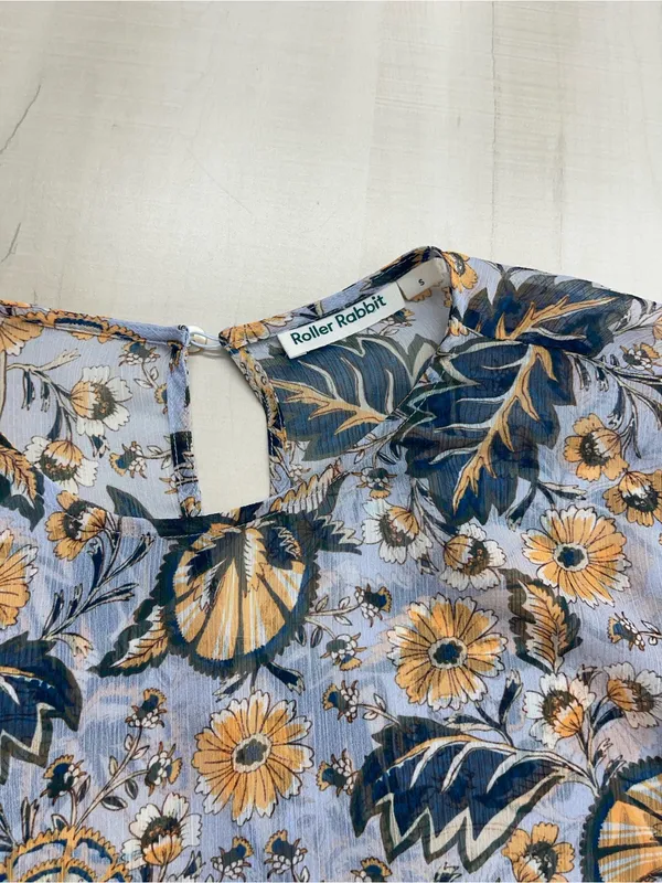 ROBERTA ROLLER RABBIT x Tuckernuck Cora floral blouse s work career - Image 5