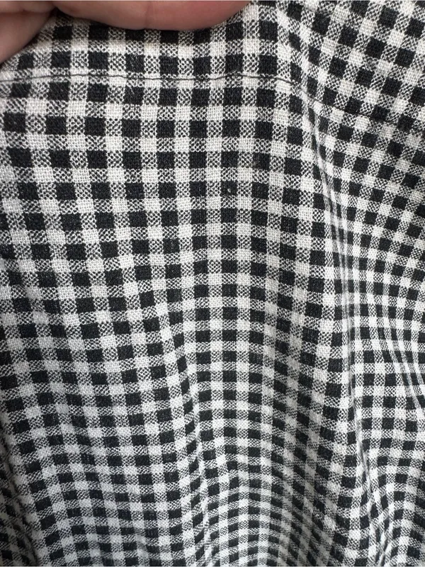 A New Day Linen Blend Black & White Gingham Tank Top - Image 2