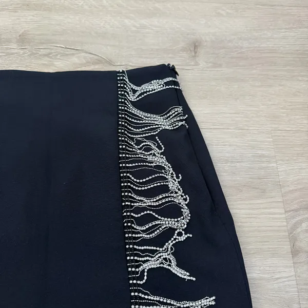 Zara Black Embellished Mini Skirt - Image 10