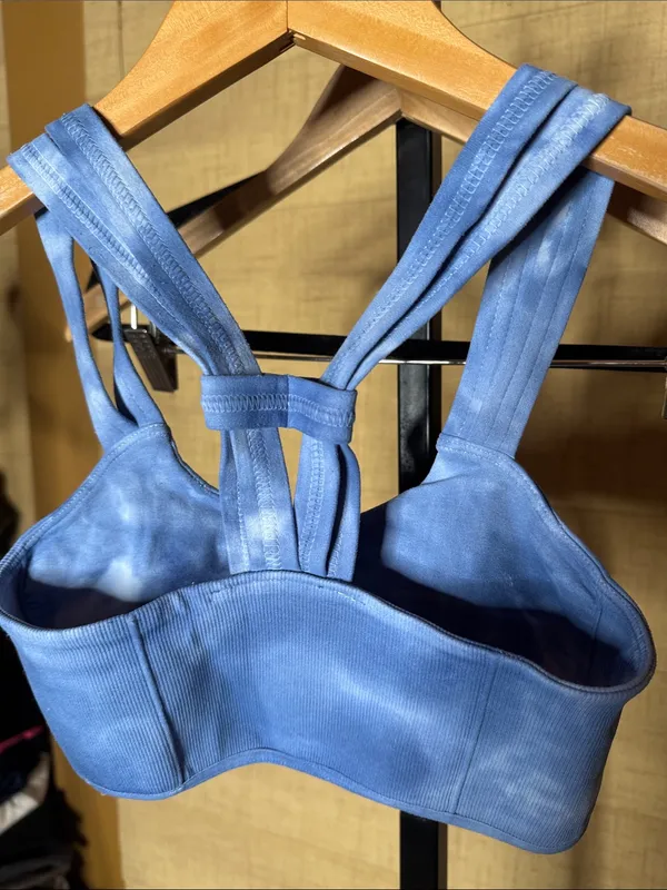 FP Movement by Free People On Radar Seamless Tie Dye Sports Bra Blue XS/S - Image 8