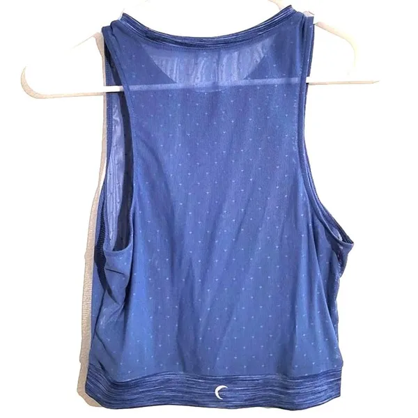 Zyia Active Calm Blue Luxe Mesh Tank Medium - Image 4