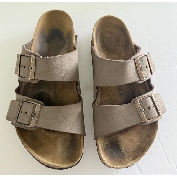 Birkenstock Arizona Stone Birkibuc MISMATCH Sandals Pair Regular Right 9 Left 8 - Image 6