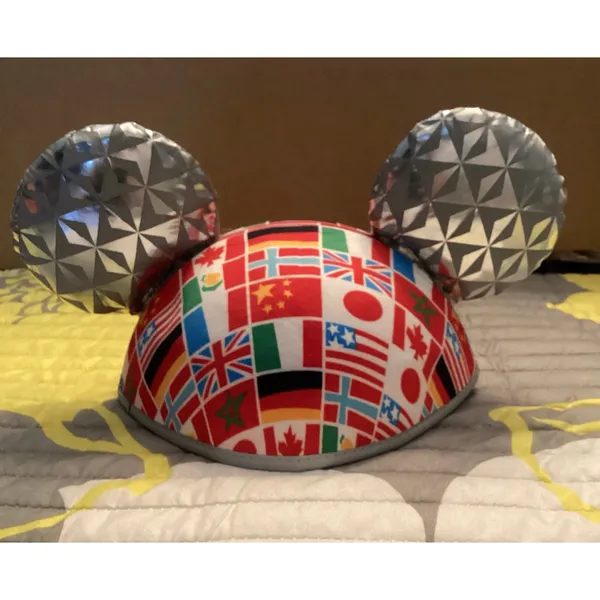 NWOT Disney Parks Epcot World Nation Country Flags Mickey Mouse Ears Hat - Image 2