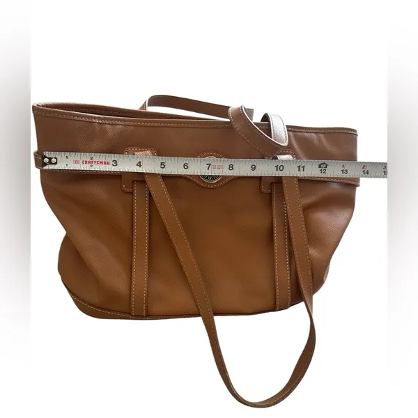 Dooney & Bourke Tan Logo Lock Tote HL640‎ Leather Purse - Image 10