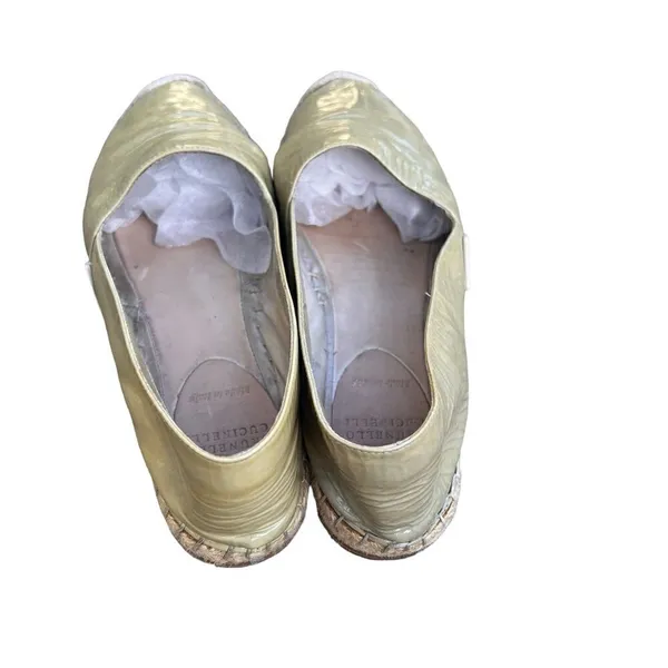 BRUNELLO CUCINELLI Green Patent Leather Espadrilles 36.5 - Image 4