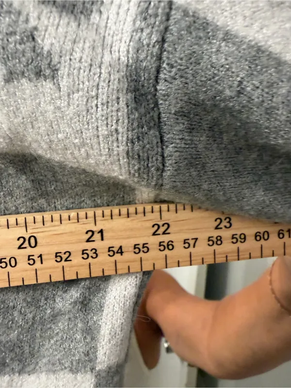 Sincerly Jules Gray & Cream Bow-Check Crewneck Sweater - Image 6