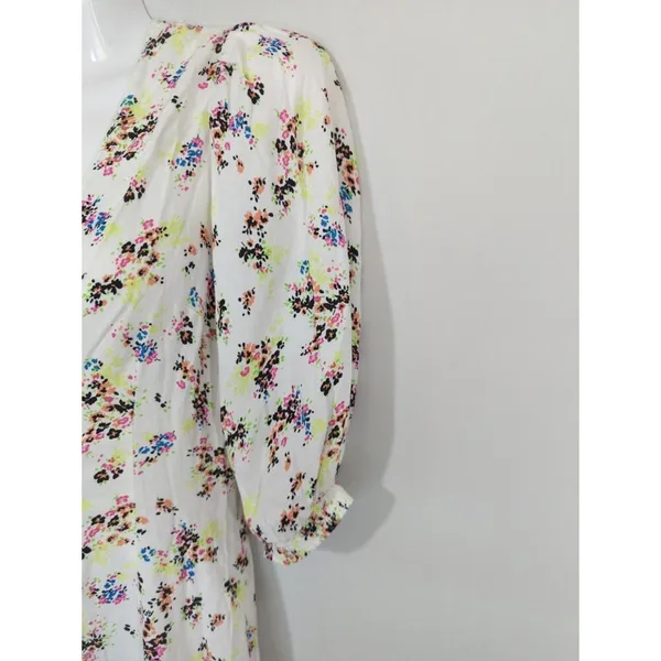 AFRM Floral V-Neck Midi‎ Dress - XS - Multicolor V-Neck Summer Party Boho - Image 5