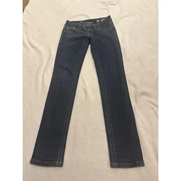 MISS ME Denim Women's JS5151SR SKINNY Low Rise Skinny Blue Jeans Size 26 - Image 5